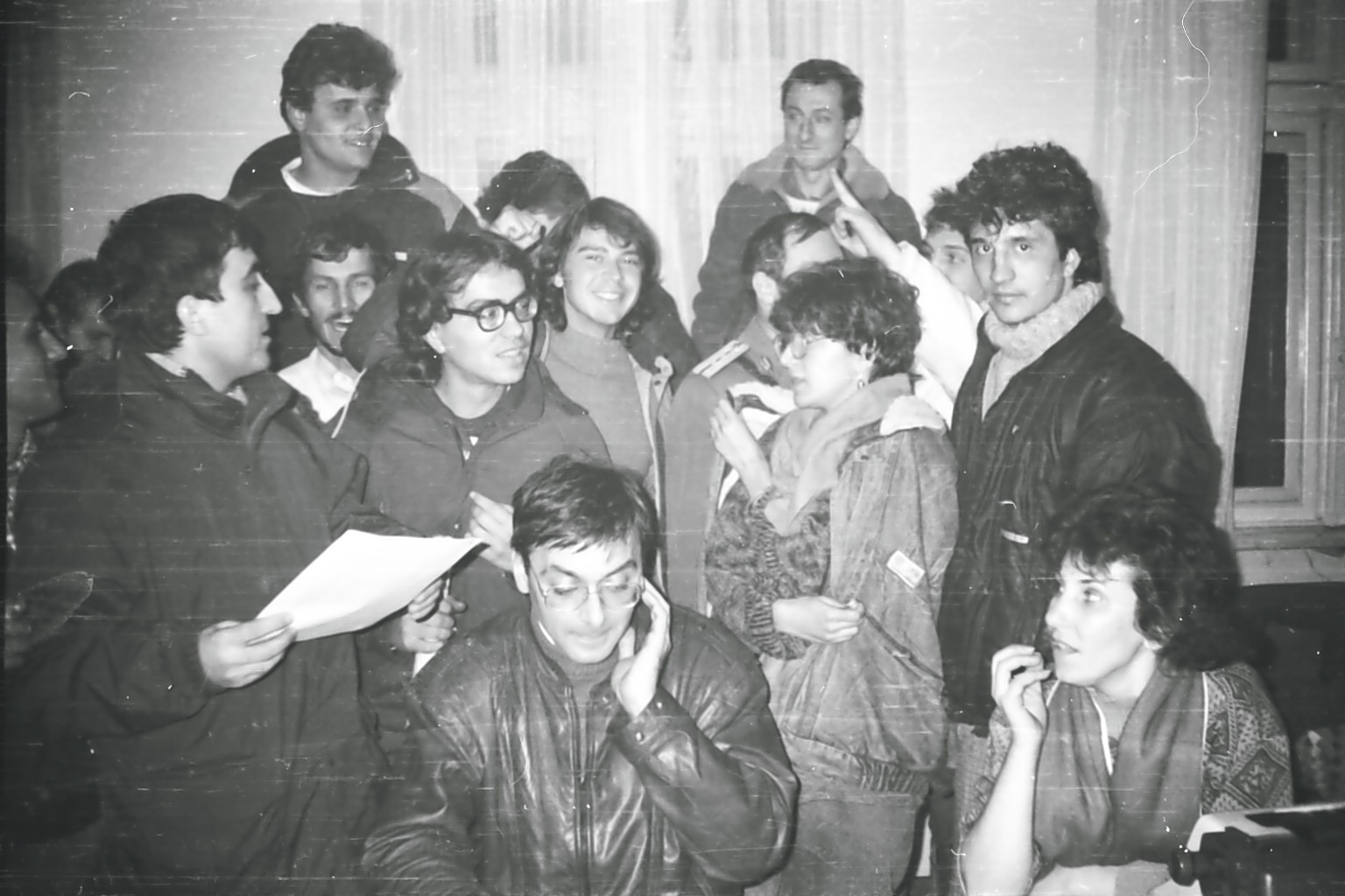 Fotografie din Comitetul Central, decembrie 1989. Foto: Ion Laurenţiu